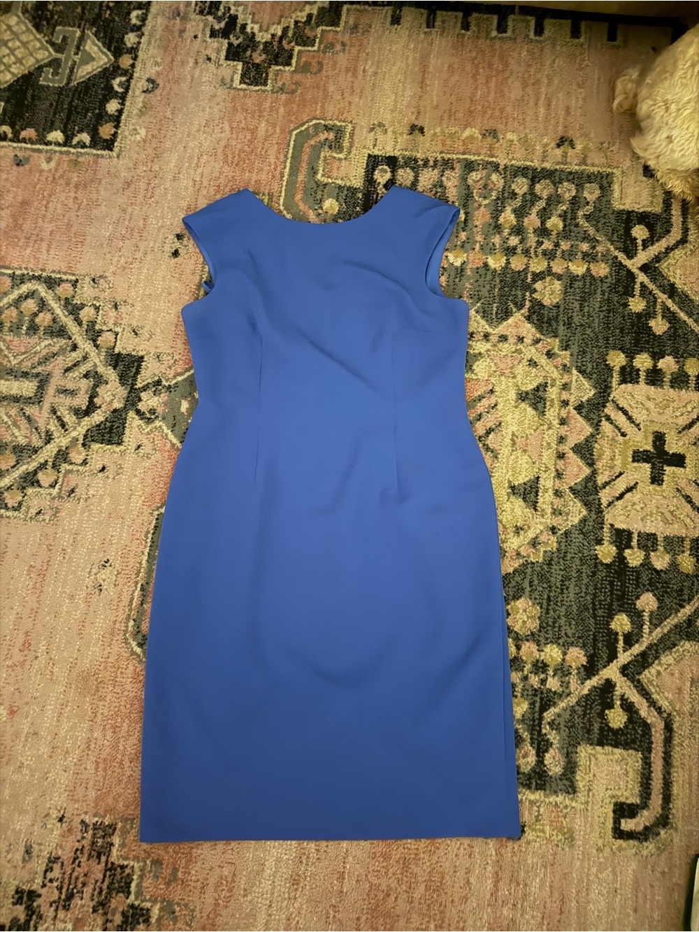 ANTONIO MELANI Sleek Sleeveless Sheath Dress in Cobalt Blue